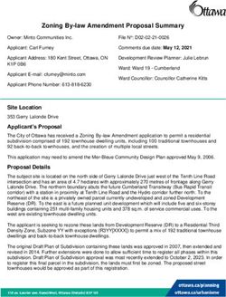 Zoning By-law Amendment Proposal Summary - City of Ottawa