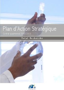 Plan d'Action Stratégique - Contrat quadriennal 2010-2013 Volet Recherche