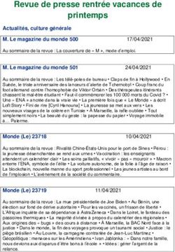 Revue de presse rentr&eacute;e vacances de printemps