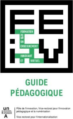 GUIDE P&Eacute;DAGOGIQUE P&ocirc;le de l'innovation, Vice-rectorat pour l'innovation p&eacute;dagogique et la num&eacute;risation Vice-rectorat pour l'internationalisation ...