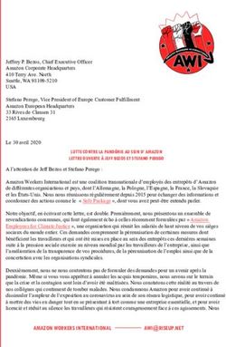 LUTTE CONTRE LA PANDÉMIE AU SEIN D' AMAZON LETTRE OUVERTE À JEFF BEZOS ET STEFANO PEREGO - Transnational ...
