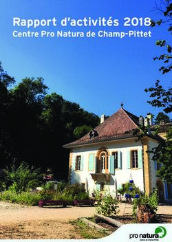 Rapport d'activit&eacute;s 2018 - Centre Pro Natura de Champ-Pittet - Pro Natura Zentrum Champ-Pittet
