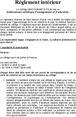 Règlement intérieur - Saint-Honoré d'Eylau