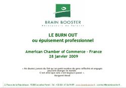 LE BURN OUT ou épuisement professionnel - American Chamber of Commerce - France 28 janvier 2009