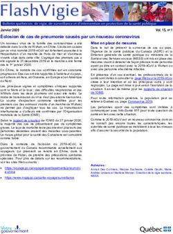 Éclosion de cas de pneumonie causés par un nouveau coronavirus - Publications du ministère de la Santé et des ...