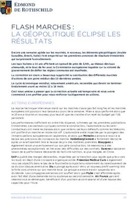 FLASH MARCHES : LA G&Eacute;OPOLITIQUE &Eacute;CLIPSE LES R&Eacute;SULTATS - Edmond de Rothschild