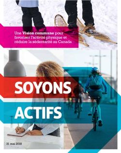 SOYONS ACTIFS - Une Vision commune pour favoriser l'activité physique et réduire la sédentarité au Canada