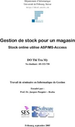 Gestion de stock pour un magasin - Département d'informatique