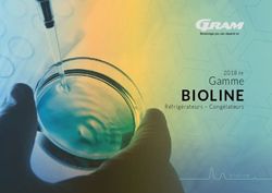 BIOLINE Gamme 2018 FR - R&eacute;frig&eacute;rateurs - Cong&eacute;lateurs