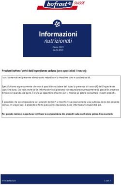 Informazioni nutrizionali - Bofrost.ch