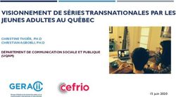 VISIONNEMENT DE S&Eacute;RIES TRANSNATIONALES PAR LES JEUNES ADULTES AU QU&Eacute;BEC - CHRISTINE THO&Euml;R, PH.D CHRISTIAN AGBOBLI, PH.D D&Eacute;PARTEMENT DE ...