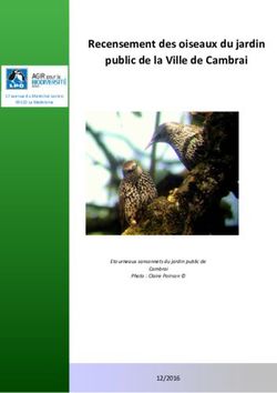 Recensement des oiseaux du jardin public de la Ville de Cambrai