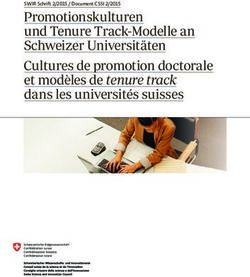 Promotionskulturen und Tenure Track-Modelle an Schweizer Universitäten Cultures de promotion doctorale et modèles de tenure track dans les ...