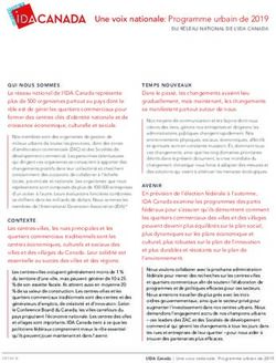 Une voix nationale: Programme urbain de 2019 - DU RÉSEAU NATIONAL DE L'IDA CANADA - International ...