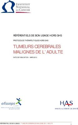 TUMEURS CEREBRALES MALIGNES DE L'ADULTE - R&Eacute;F&Eacute;RENTIELS DE BON USAGE HORS GHS PROTOCOLES TH&Eacute;RAPEUTIQUES HORS GHS