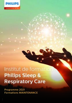 Philips Sleep & Respiratory Care - Institut de formation Programme 2021 Formations MAINTENANCE