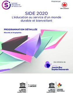 SIDE 2020 L'éducation au service d'un monde durable et bienveillant - PROGRAMMATION DÉTAILLÉE