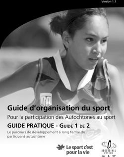 Guide d'organisation du sport - GUIDE PRATIQUE - GUIDE 1 DE 2 Pour la participation des Autochtones au sport - Sport for Life