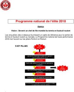 Programme national de l'élite 2018 - Tennis Canada