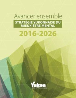 Avancer ensemble STRATÉGIE YUKONNAISE DU MIEUX-ÊTRE MENTAL - Yukon Health and Social Services