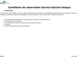 Conditions de r&eacute;servation Service Guichet Unique - Agora Plus