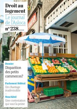 Droit au logement Le journal de l'Asloca no 238JANVIER 2019 - Disparition des petits commerces?