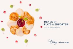 MENUS ET PLATS &Agrave; EMPORTER - COLLECTION 2020/2021 - La Table d'Erisay