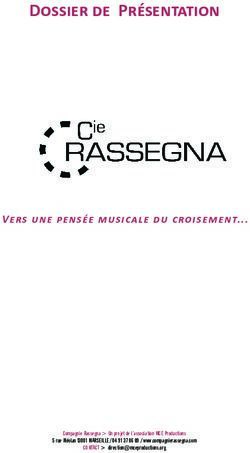 Dossier de Présentation - Vers une pensée musicale du croisement - Compagnie Rassegna