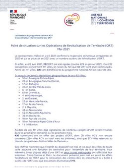 Point de situation sur les Opérations de Revitalisation de Territoire (ORT) Mai 2021