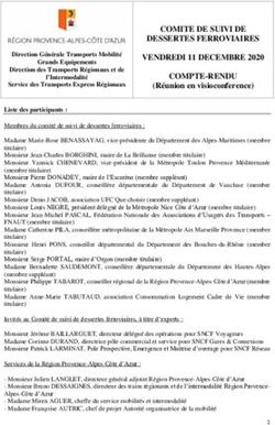 COMITE DE SUIVI DE DESSERTES FERROVIAIRES