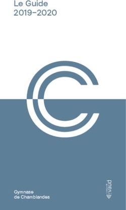 Le Guide 2019-2020 - de Chamblandes - Gymnase de Chamblandes