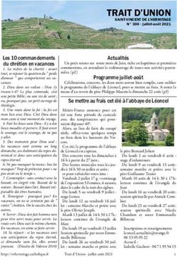 TRAIT D'UNION - Paroisse Saint Vincent de l'Hermitage
