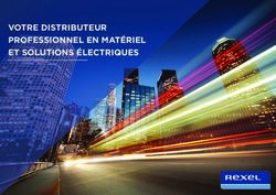 VOTRE DISTRIBUTEUR PROFESSIONNEL EN MAT&Eacute;RIEL ET SOLUTIONS &Eacute;LECTRIQUES - Rexel