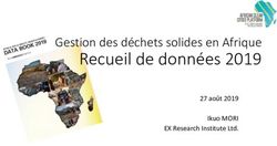 Recueil de données 2019 - Gestion des déchets solides en Afrique 27 août 2019 Ikuo MORI EX Research Institute Ltd.