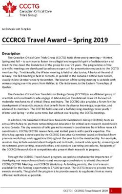 CCCRCG Travel Award - Spring 2019 - Description - CCCTG