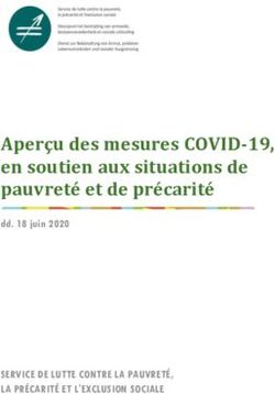Aperçu des mesures COVID-19, en soutien aux situations de pauvreté et de précarité - SERVICE DE LUTTE CONTRE LA PAUVRETÉ, LA PRÉCARITÉ ET ...