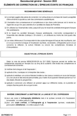 &Eacute;L&Eacute;MENTS DE CORRECTION DE L'&Eacute;PREUVE &Eacute;CRITE DE FRAN&Ccedil;AIS - Centres Etrangers