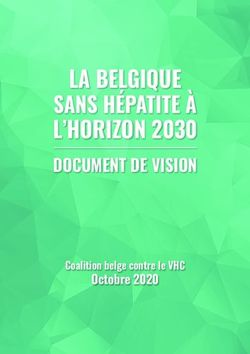 LA BELGIQUE SANS HÉPATITE À - Octobre 2020 - Réseau Hépatite C