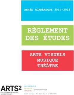 RÈGLEMENT DES ÉTUDES ARTS VISUELS MUSIQUE THÉÂTRE - ANNÉE ACADÉMIQUE 2017-2018 - Arts
