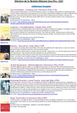 Sélection de la Rentrée littéraire Janv/Fev. 2021