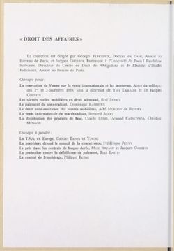 " DROIT DES AFFAIRES " - Numilog
