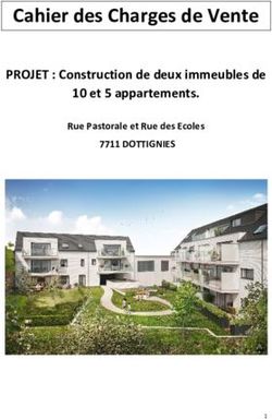 Cahier des Charges de Vente - PROJET : Construction de deux immeubles de 10 et 5 appartements - GIC Immobilier