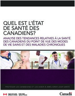 QUEL EST L'ÉTAT DE SANTÉ DES CANADIENS? - ANALYSE DES TENDANCES RELATIVES À LA SANTÉ DES CANADIENS DU POINT DE VUE DES MODES DE VIE SAINS ET DES ...