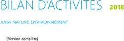BILAN D'ACTIVITES 2018 - JURA NATURE ENVIRONNEMENT (Version complète)