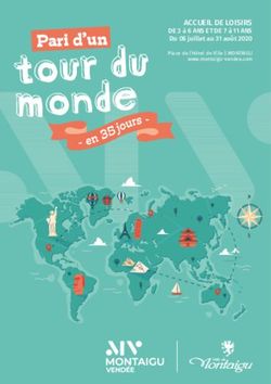 Tour du monde ACCUEIL DE LOISIRS - Du 06 juillet au 31 août 2020 - Montaigu-Vendée