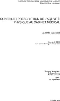 CONSEIL ET PRESCRIPTION DE L'ACTIVITÉ PHYSIQUE AU CABINET MÉDICAL
