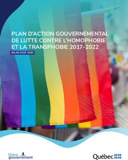 PLAN D'ACTION GOUVERNEMENTAL DE LUTTE CONTRE L'HOMOPHOBIE ET LA TRANSPHOBIE 2017-2022