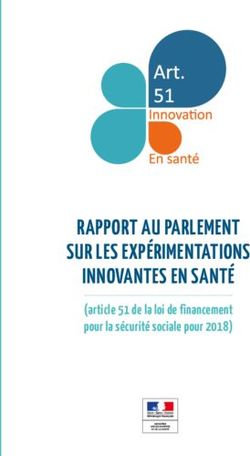 RAPPORT AU PARLEMENT SUR LES EXPÉRIMENTATIONS INNOVANTES EN SANTÉ - (article 51 de la loi de financement pour la sécurité sociale pour 2018)