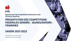 PRESENTATION DES COMPETITIONS FEDERALES SENIORS - JEUNES/ESPOIRS - FEMININES - D&eacute;partement des Comp&eacute;titions Nationales et des Enceintes Sportives ...