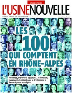Les100 qui comptent en rhône-alpes - L'Usine Nouvelle